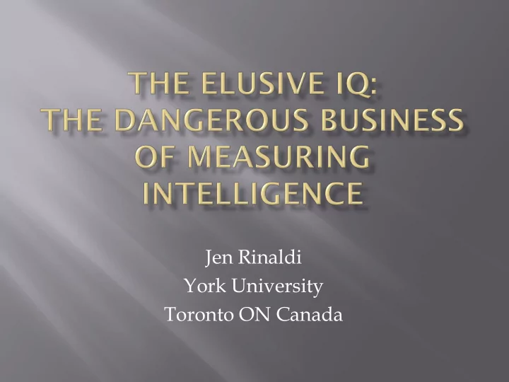 jen rinaldi york university toronto on canada