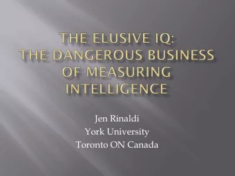 Jen Rinaldi  York University  Toronto ON Canada  I intend to demonstrate that the systems we