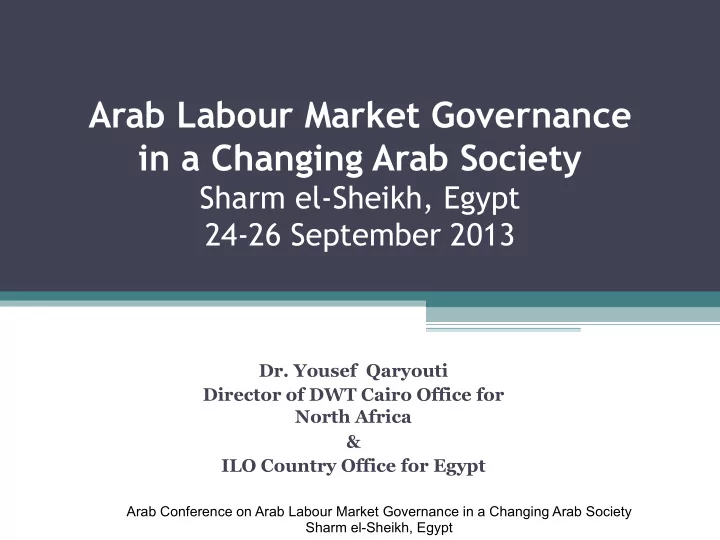 in a changing arab society