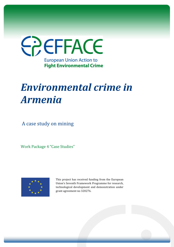 environmental crime in armenia
