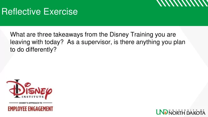 reflective exercise