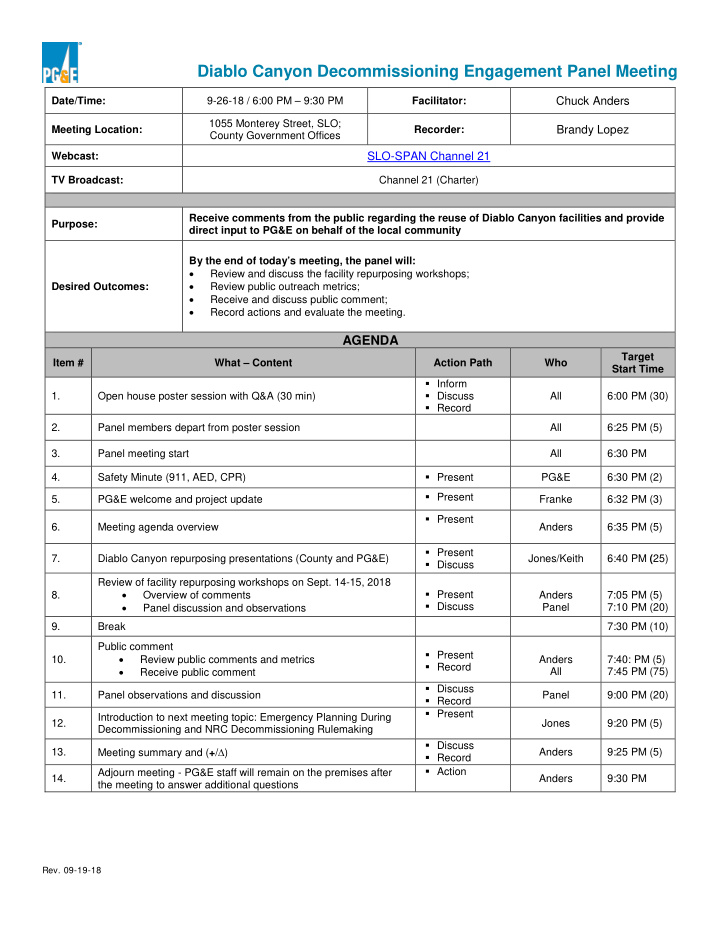 diablo canyon decommissioning engagement panel meeting