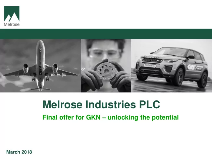 melrose industries plc