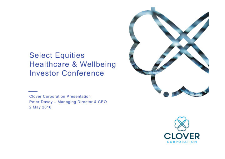 select equities healthcare amp wellbeing investor