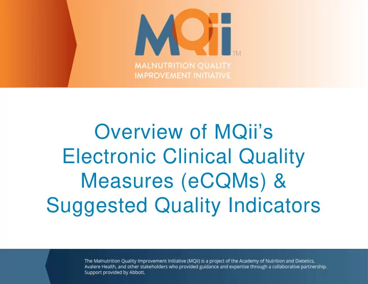 measures ecqms amp