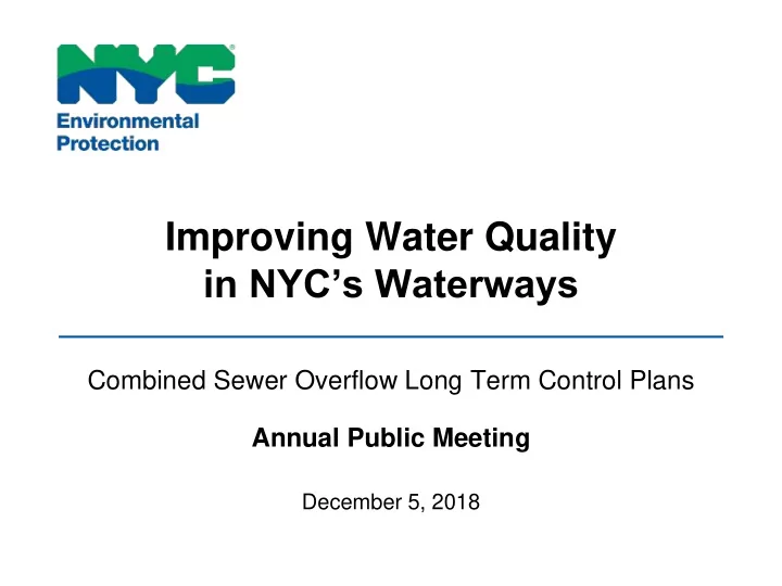 in nyc s waterways