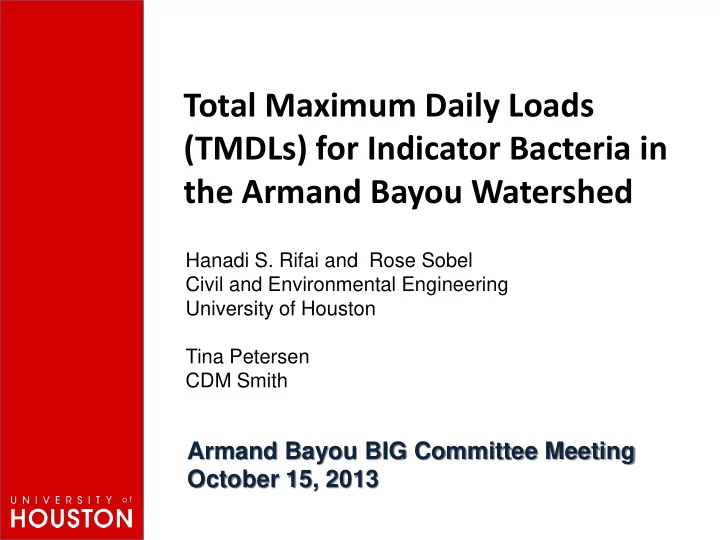 the armand bayou watershed
