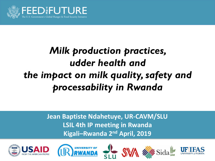 the impact on milk quality safety and