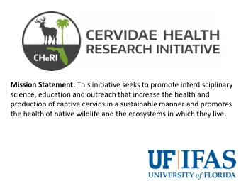 Mission Statement: This initiative seeks to promote interdisciplinary  science, education and