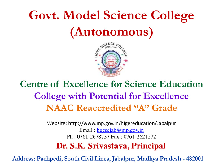 govt model science college