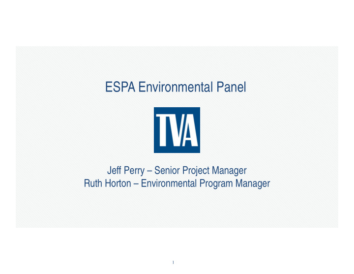 espa environmental panel