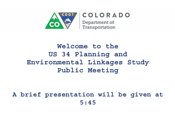 welcome to the us 34 planning and environmental linkages