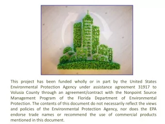 Management  Program  of  the  Florida  Department  of  Environmental  Protection. The contents of