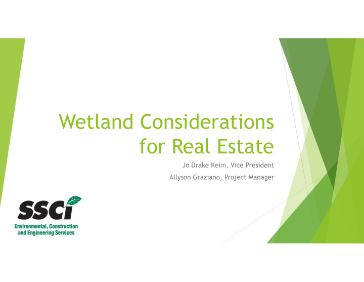 wetland considerations for real estate