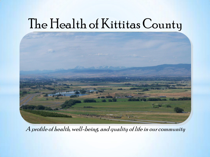 the health of kittitas county