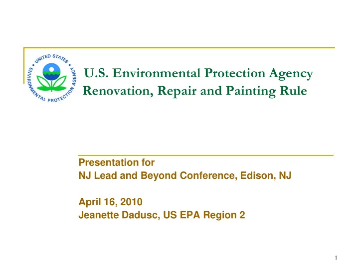 renovation repair and painting rule