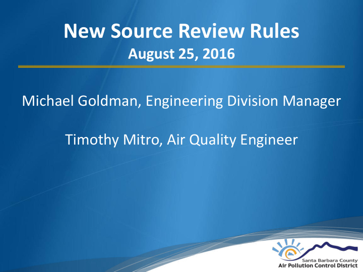 new source review rules