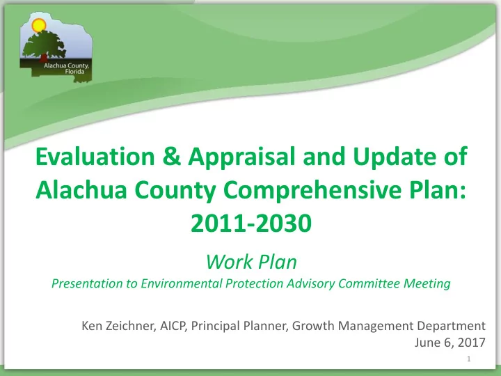 evaluation amp appraisal and update of