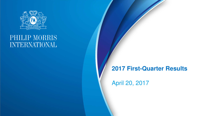 2017 first quarter results april 20 2017 introduction