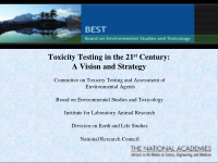 toxicity testing in the 21 st century a vision and