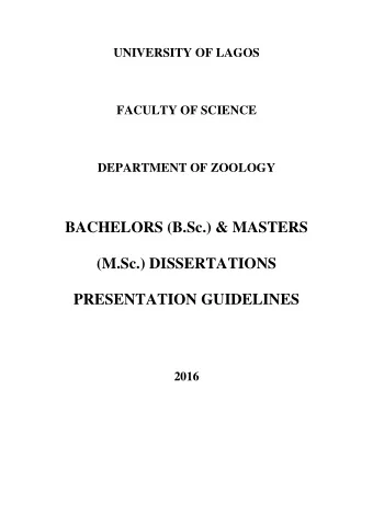 2016  0  PREPARATION OF DISSERTATION  The guidelines for the preparation of dissertation of