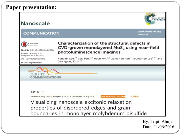 paper presentation
