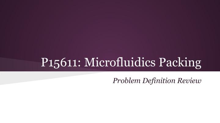p15611 microfluidics packing