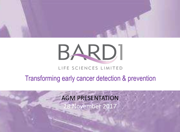 transforming early cancer detection amp prevention