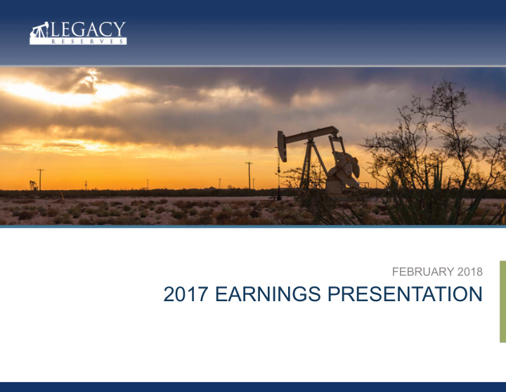 2017 earnings presentation certain disclosures