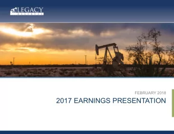 2017 EARNINGS PRESENTATION  Certain Disclosures  Forward Looking  Forward Looking Statements