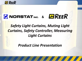 Curtains, Safety Controller, Measuring  Light Curtains  Product Line Presentation NORSTAT Safety