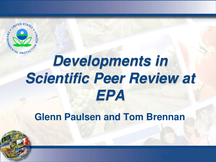 developments in scientific peer review at epa