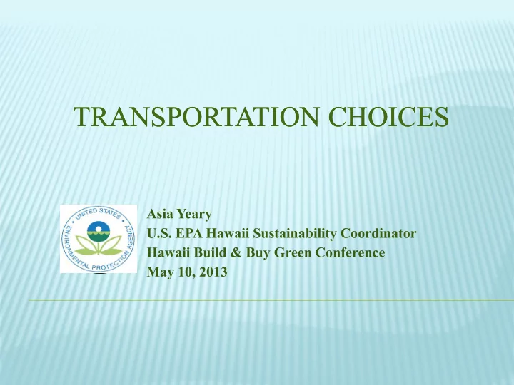 transportation choices transportation choices