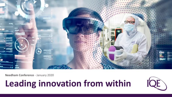 leading innovation from within introduction to iqe iqe
