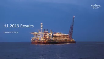 H1 2019 Results  29 AUGUST 2019  GENERAL &amp; DISCLAIMER Except as the context otherwise