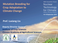 mutation breeding for crop adaptation to climate change