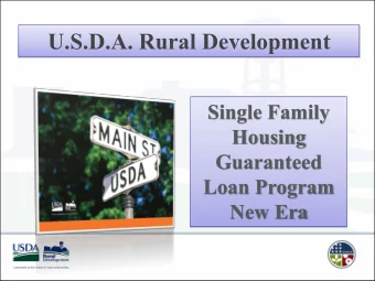 U.S.D.A. Rural Development  Single Family  Housing  Guaranteed  Loan Program  New Era  EFC New Era