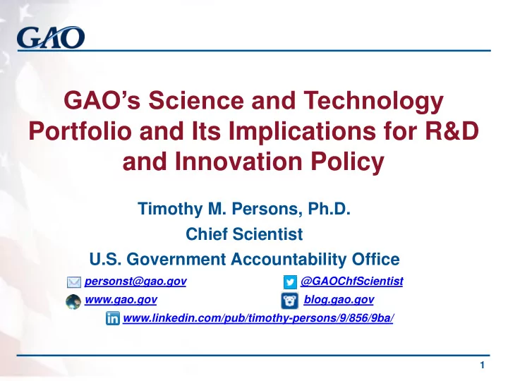 and innovation policy