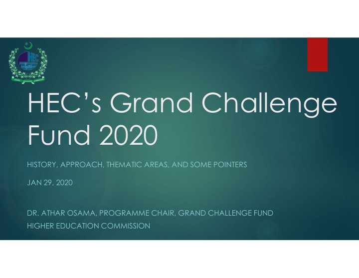 hec s grand challenge fund 2020