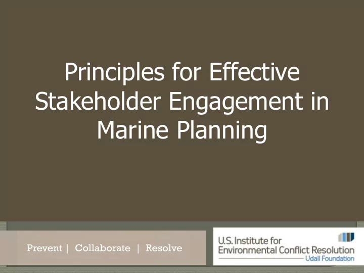 principles for effective