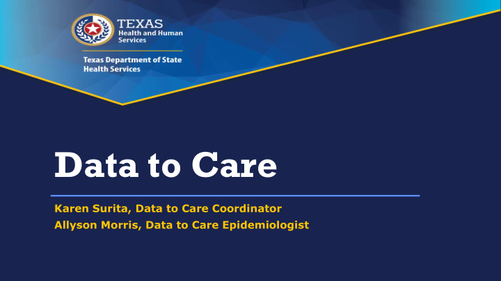 data to care