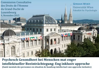 Psychesch Gesondheet bei Menschen mat enger  intellektueller Beeintrchtegung: Eng inklusiv