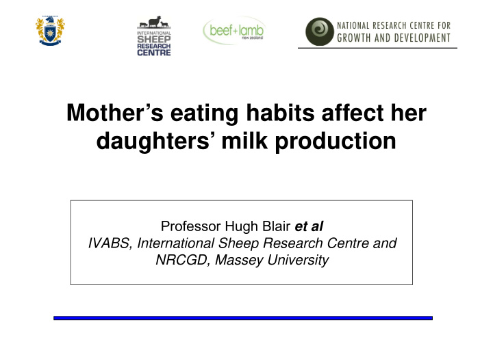 mother s eating habits affect her daughters milk