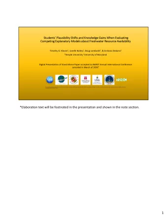 1  Background Constructivist Learning 1  Active, intentional, engages agency (Roth, 2007)