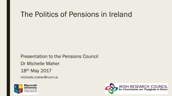 the politics of pensions in ireland