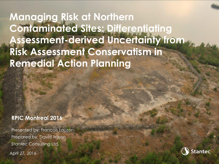 managing risk at northern contaminated sites