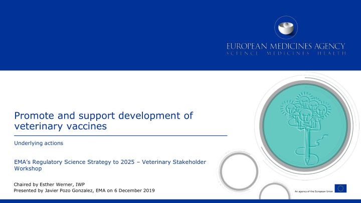 promote and support development of veterinary vaccines