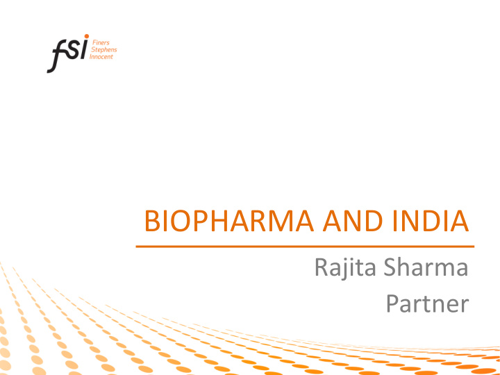 biopharma and india