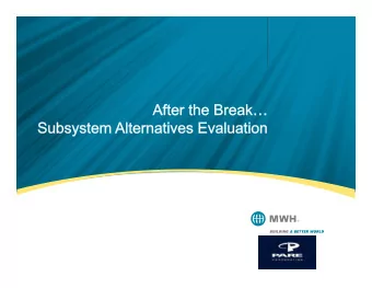 Alternatives evaluation by  subsystem  039 056  035  206  101 103  104 105  201 202  203 204 205