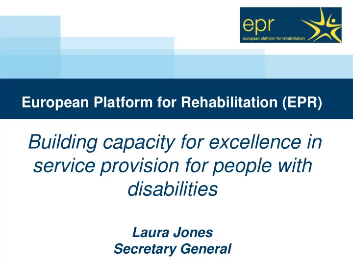 building capacity for excellence in